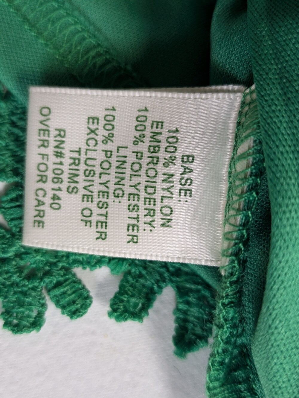 Ivy & Sage Green Polka Dot Lace Ruffle Sleeveless Round Neck Blouse Sz L - Picture 10 of 10